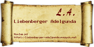 Liebenberger Adelgunda névjegykártya